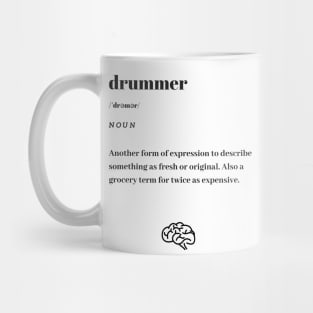 Funny Drummer Word Definition Dictionary Mug